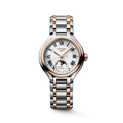 Longines Primaluna Moonphase Stainless Steel Analog Watch For Her