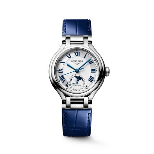 Longines Primaluna Moonphase Leather Analog Watch For Her