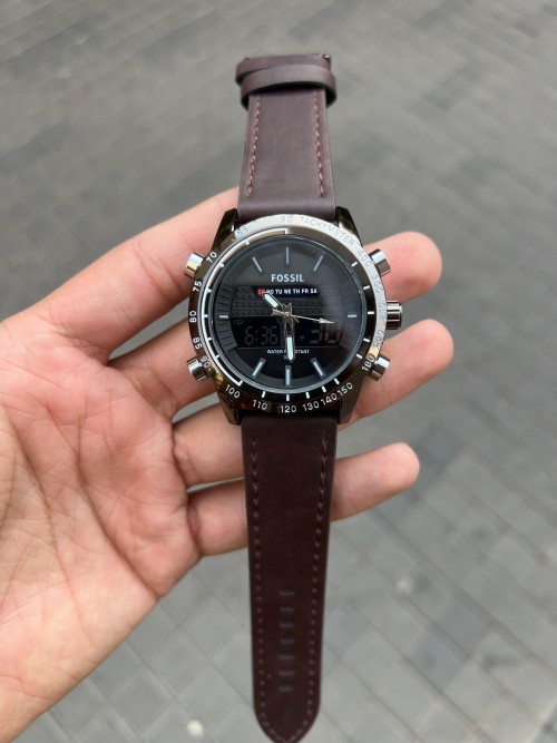 Alternative view of Fossi L Dual Time Dark Brown