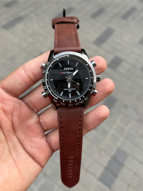 Alternative view of Fossi L Dual Time Tan Black