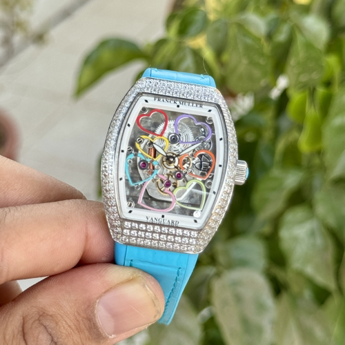 Franck Muller Vanguard Skeleton Diamond Sky Blue