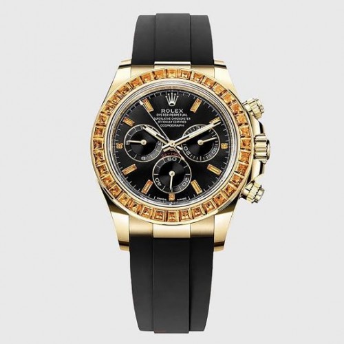 Rolex Daytona Orange Sapphire Oysterflex Strap