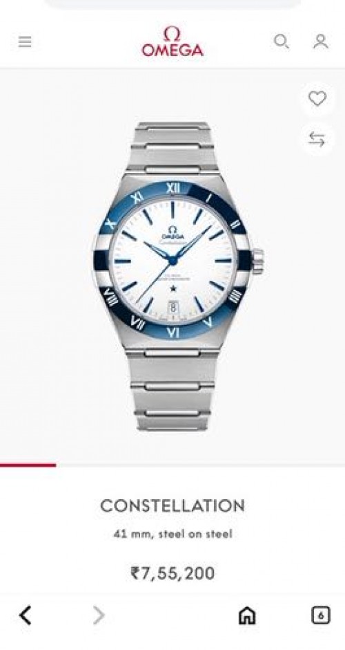 OMEGA Constellation Co Axial White Dial