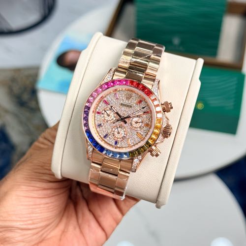 Rolex Daytona Off Catalog Diamond Bezel Diamond Dial