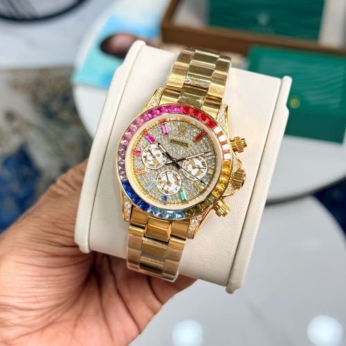 Rolex Daytona Off Catalog Diamond Bezel Diamond Dial