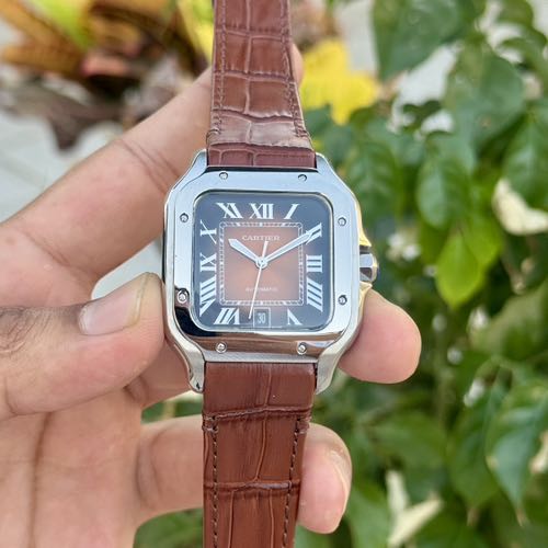 Cartier Santos Rusty Brown