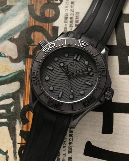 Alternative view of Omegaa Sea Master Diver 300m All Black