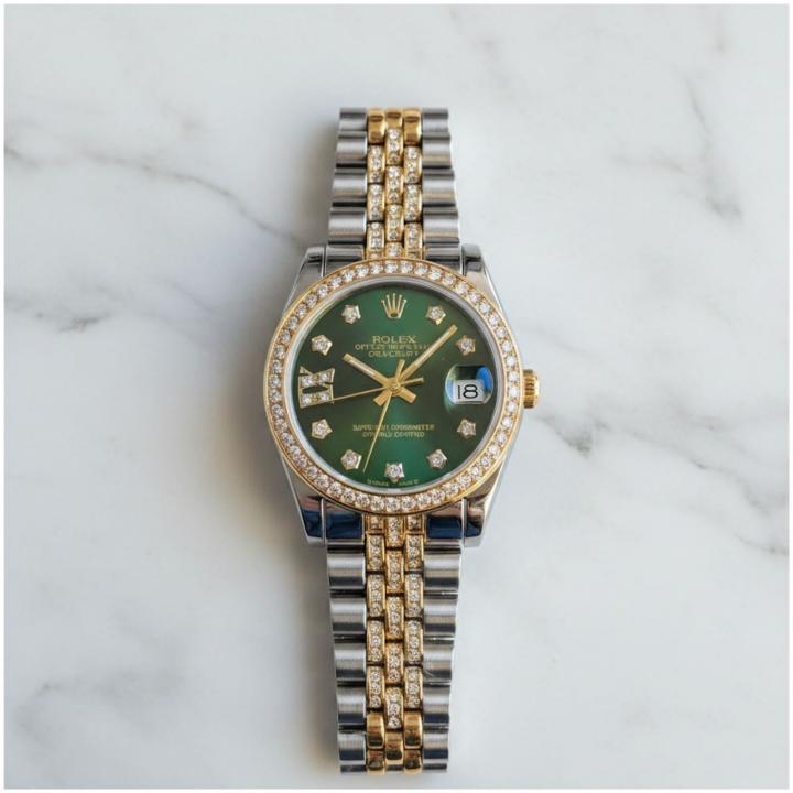 Role x Oyester Perpetual Date Just 2Ton-Gold-Green