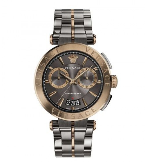 Versace Aion Chronograph Black Metal Authentic Store Quality