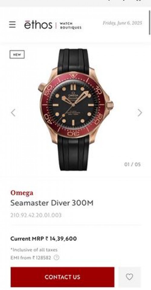 OMEGA Seamaster Diver 300M Rubber Strap