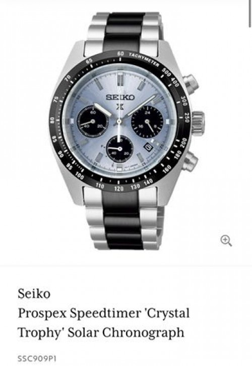 Seiko Prospex Speedtimer Crysta Trophy Solar Chronograph Authentic Store Quality