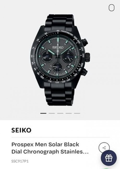 Seiko Prospex Speedtimer Black Solar Chronograph Authentic Store Quality