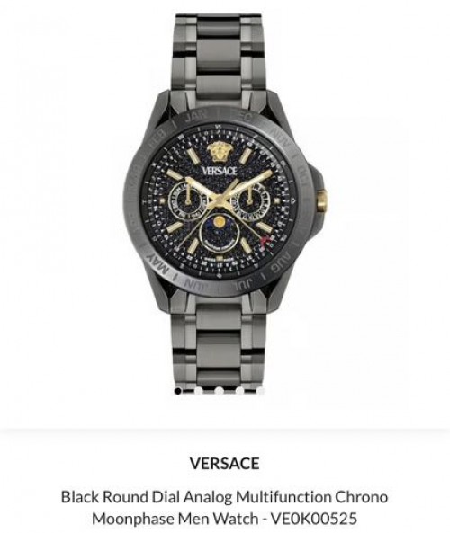 Versace Multifunctional Chrono Moonphase Authentic Store Quality