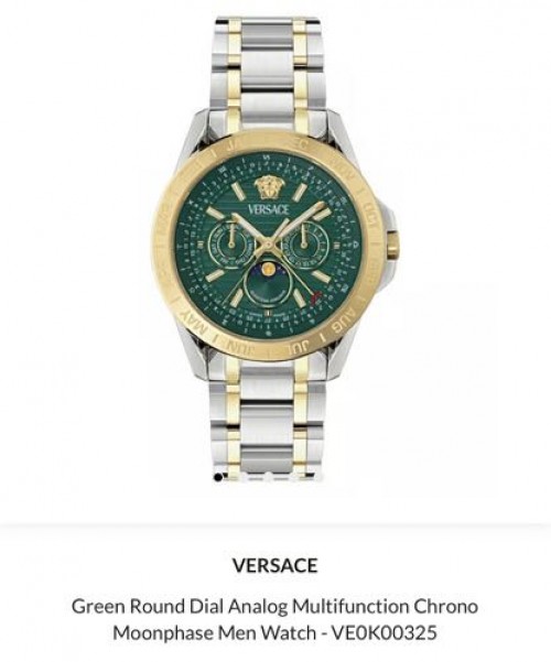 Versace Multifunctional Chrono Moonphase Authentic Store Quality