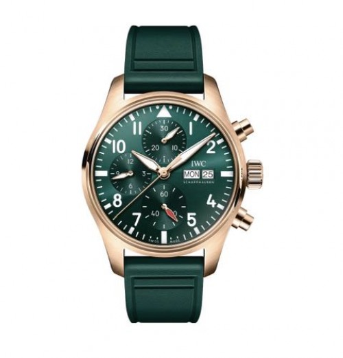IWC Pilot Chronograph Green Rose Gold