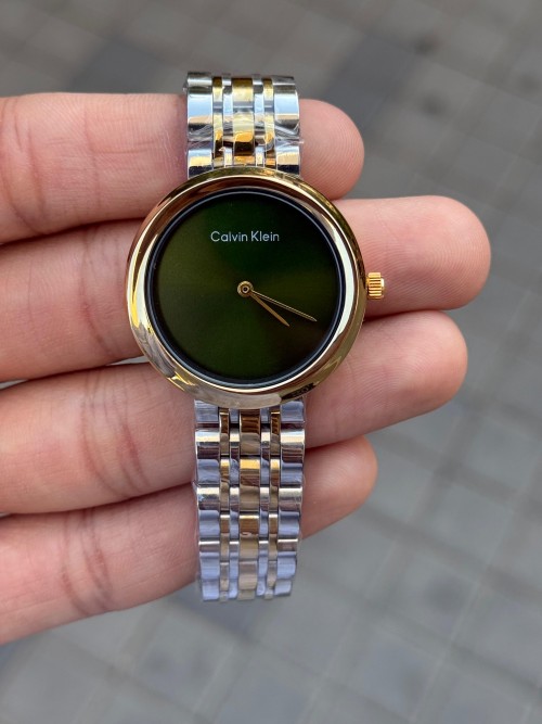 Calvin Klei N Slim Women S Gold Two Tone Green