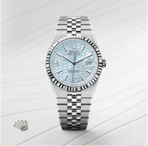 Rolex Land Dweller Silver Blue SEMI ETA
