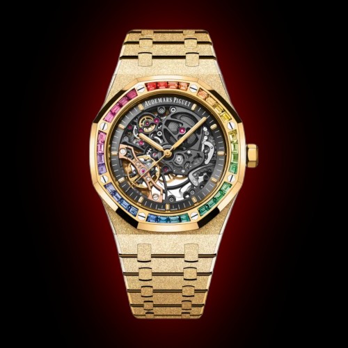 Audemars Piguet Royal Oak Double Wheel Skeleton Frosted Gold
