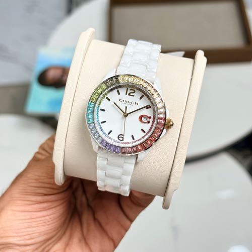 Authentic Grade Coach Greyson Rainbow Diamond Set Bezel