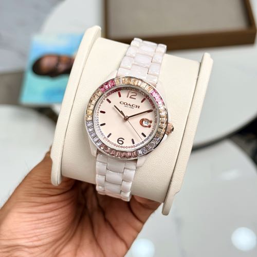 Authentic Grade Coach Greyson Rainbow Diamond Set Bezel