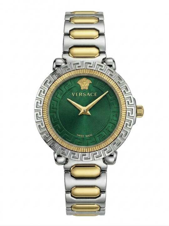 Versace Women Curve Dial Gold Twotone Green