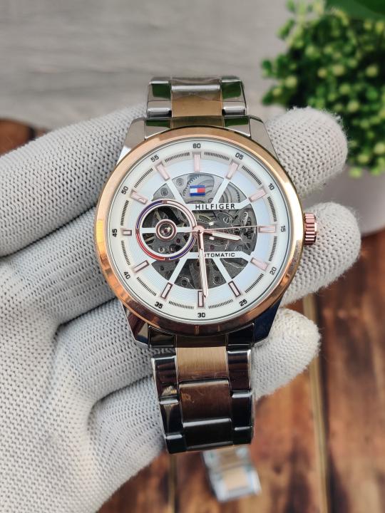 Tommy Hilfiger Automatic Two Tone White Dial AT146