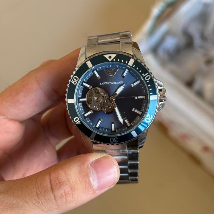 Alternative view of Emporio Arman I Automatic Silver Blue (Open Back)