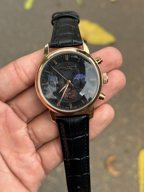 Patek Phillip E Geneve Chronograph Leather
