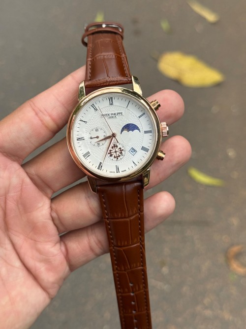 Patek Phillip E Geneve Chronograph Leather
