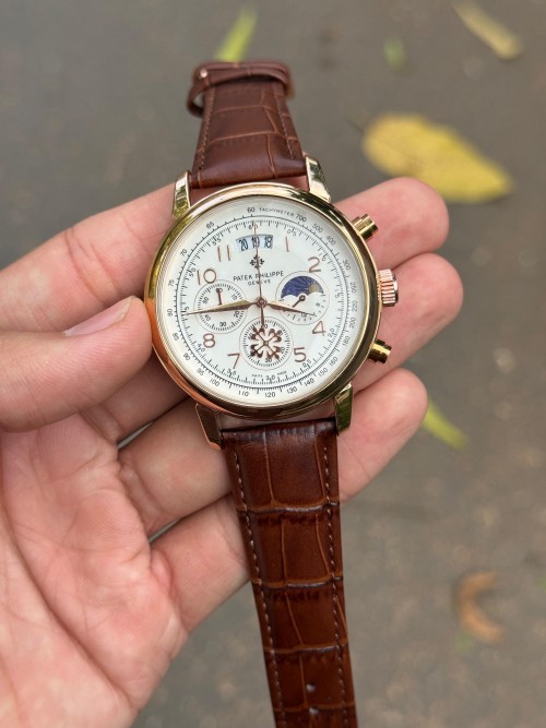 Patek Phillip E Geneve Chronograph Leather