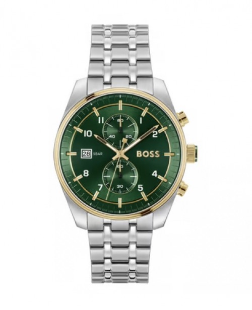 Hugo Boss Skytraveller Silver Gold Green Authentic Store Quality