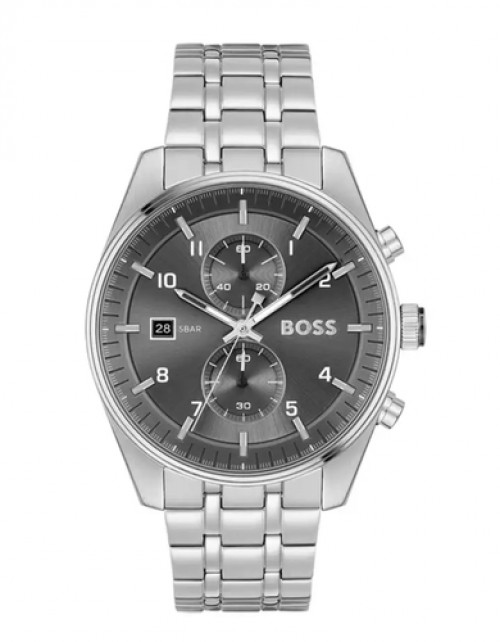 Hugo Boss Skytraveller Silver Grey Authentic Store Quality