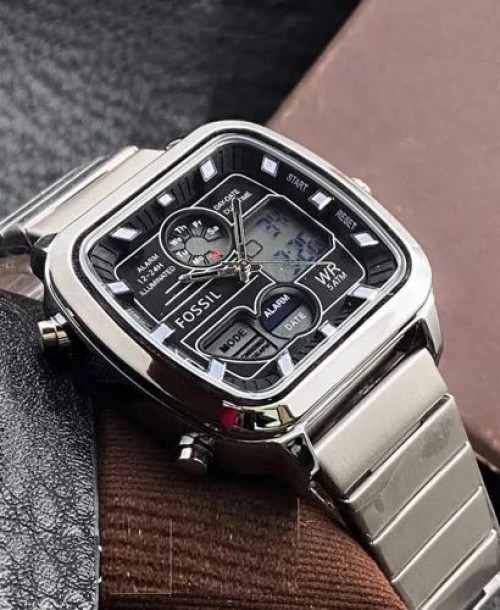 Alternative view of FOSSIL RETRO SILVER BLACK