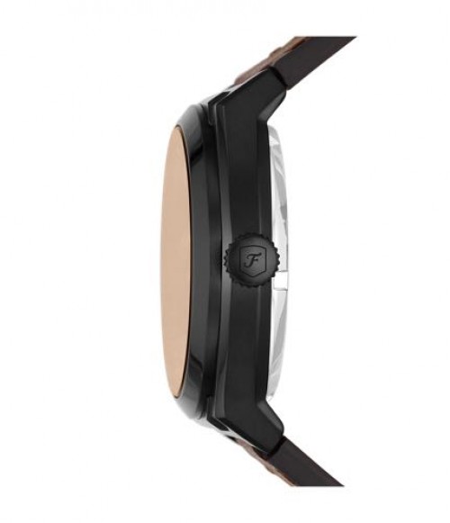 FOSSIL EVERETT LEATHER BROWN AUTOMATIC