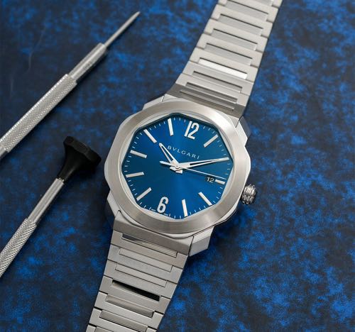 Bvlgari Octo Finissimo Extra Thin Silver Blue