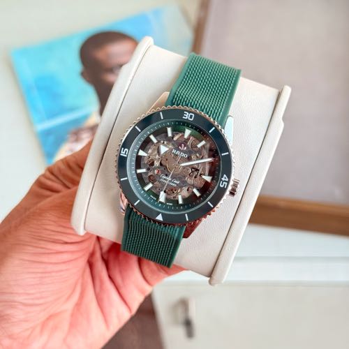 Rado Captain Cook Silicone Strap Skeleton Dial Men S Watch