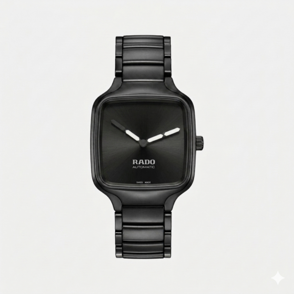 Rado True Square Quartz Grey Full Black