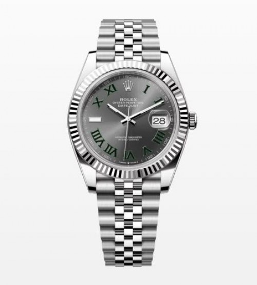 Rolex Date Just 41 Silver Wimbeldon Dial Semi ETA