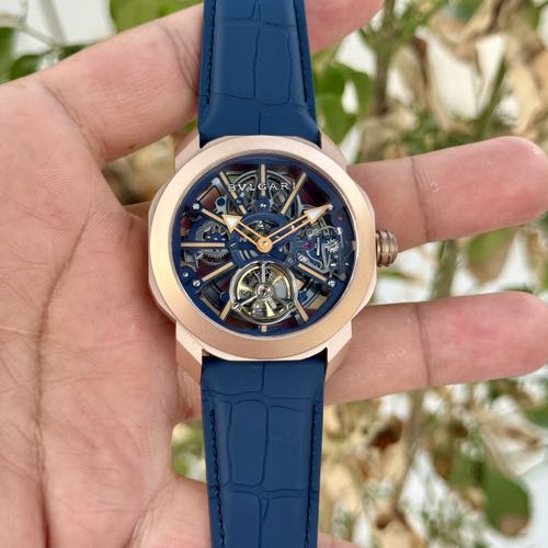 Bvlgari Octo Roma Tourbillion Sapphire Blue Rose Gold