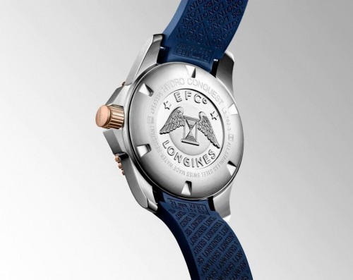 Longiness Hydro Conquest Blue Rose Gold Automatic
