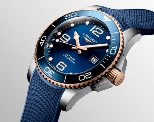 Longiness Hydro Conquest Blue Rose Gold Automatic