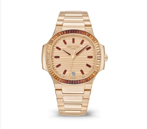 Patek Philippe Nautilus Rose Gold Baguette Cut Diamond