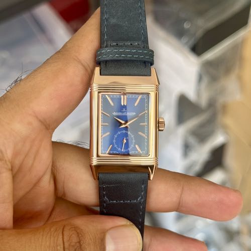 Jaeger Le Coultre Reverso Blue Rose Gold