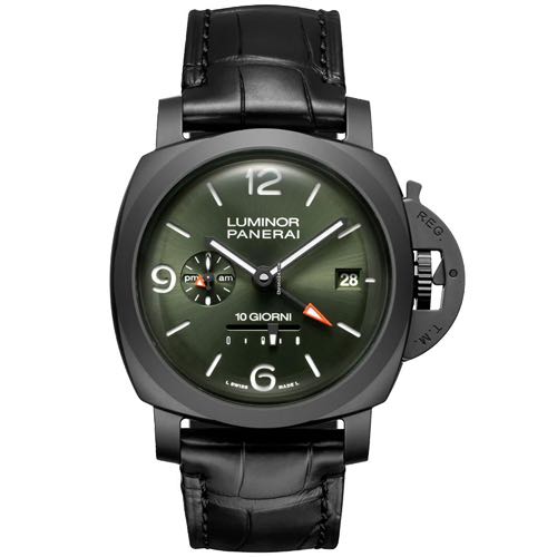 Luminor Panerai Dieci Giorni GMT Ceramica Black Leather
