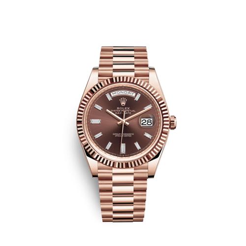 Rolex Day Date Rose Gold Chocolate Dial SEMI ETA
