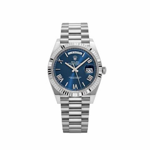 Rolex Day Date Silver Blue Dial SEMI ETA