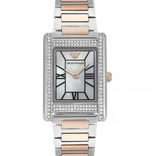 Emporio Armani Genni Silver Rose Gold Authentic Store Quality