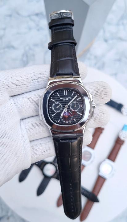 PATEK PHILIPPE SUN MOON BLACK SILVER BLACK DIAL 378