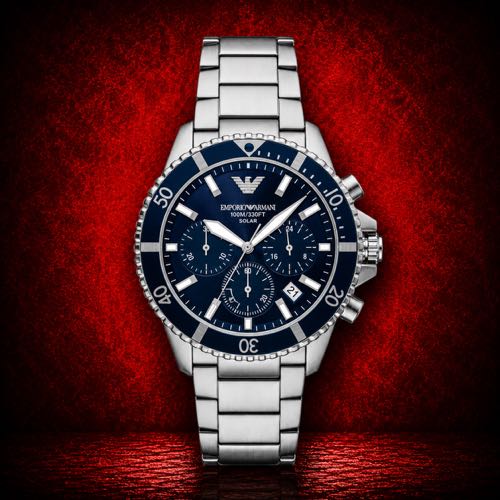Authentic Grade Emporio Arman Stainless Steel Chronograoh Watch