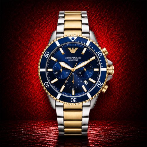 Authentic Grade Emporio Arman Stainless Steel Chronograoh Watch